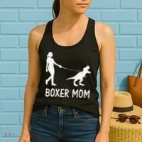 Boxer Mom Dog Boxer Mama Dinosaur Women Mother's Day Women's Tank Top thumb 2