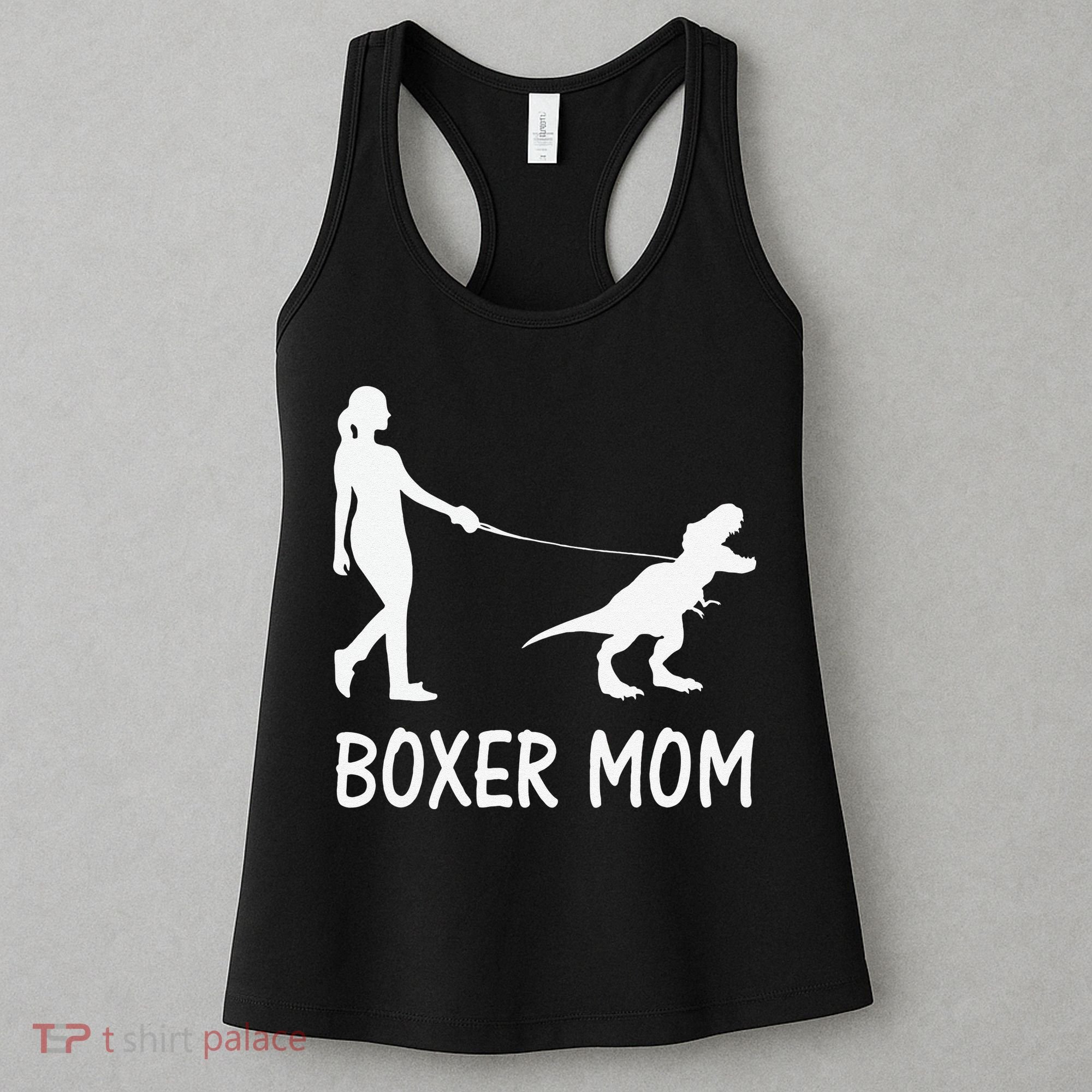 Boxer Mom Dog Boxer Mama Dinosaur Women Mother's Day Women's Tank Top