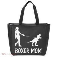 Boxer Mom Dog Boxer Mama Dinosaur Women Mother's Day Tote Bag thumb 0