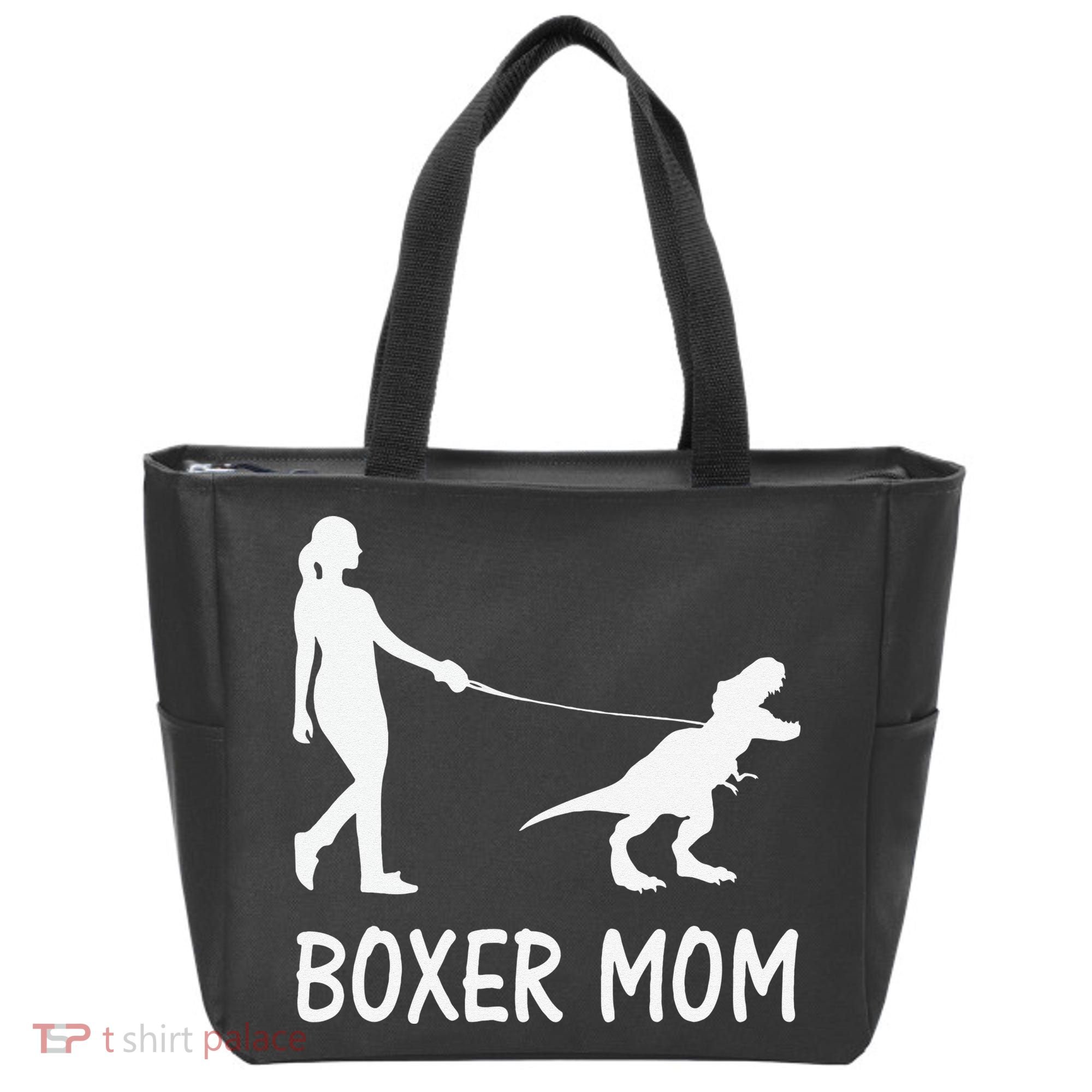 Boxer Mom Dog Boxer Mama Dinosaur Women Mother's Day Tote Bag