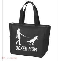 Boxer Mom Dog Boxer Mama Dinosaur Women Mother's Day Tote Bag thumb 3