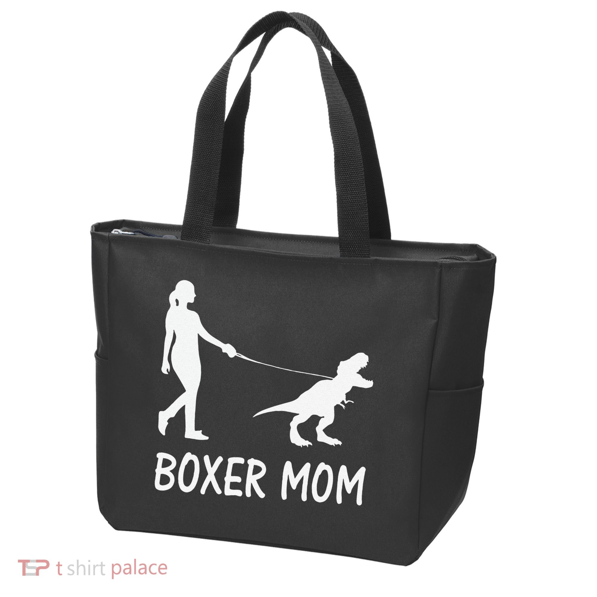 Boxer Mom Dog Boxer Mama Dinosaur Women Mother's Day Tote Bag