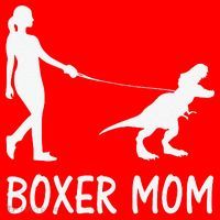 Boxer Mom Dog Boxer Mama Dinosaur Women Mother's Day Santa Hat thumb 1
