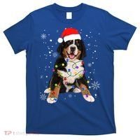 Bernese Mountain Dog Lights Christmas Matching Family Funny Gift T-Shirt thumb 0