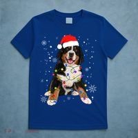 Bernese Mountain Dog Lights Christmas Matching Family Funny Gift T-Shirt thumb 5