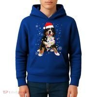 Bernese Mountain Dog Lights Christmas Matching Family Funny Gift Kids Hoodie thumb 4