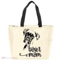 Boxer Mom Dog Face Dog Lovers Boxer Mom Tote Bag thumb 0