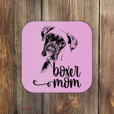Boxer Mom Dog Face Dog Lovers Boxer Mom Coaster