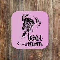 Boxer Mom Dog Face Dog Lovers Boxer Mom Coaster thumb 0