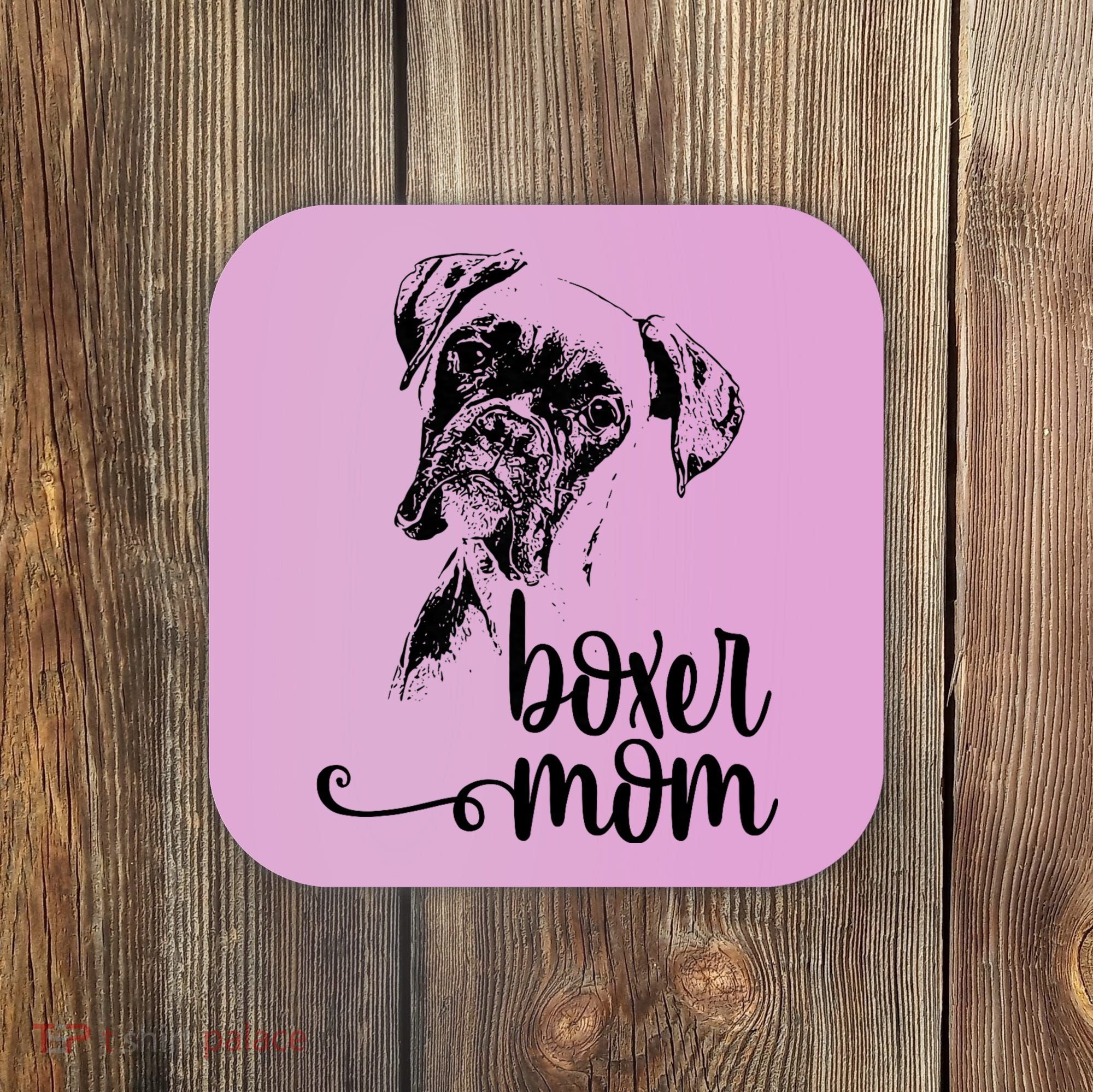 Boxer Mom Dog Face Dog Lovers Boxer Mom Coaster