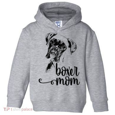 Boxer Mom Dog Face Dog Lovers Boxer Mom Toddler Hoodie