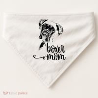 Boxer Mom Dog Face Dog Lovers Boxer Mom USA-Made Doggie Bandana thumb 0