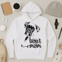 Boxer Mom Dog Face Dog Lovers Boxer Mom Hoodie thumb 3