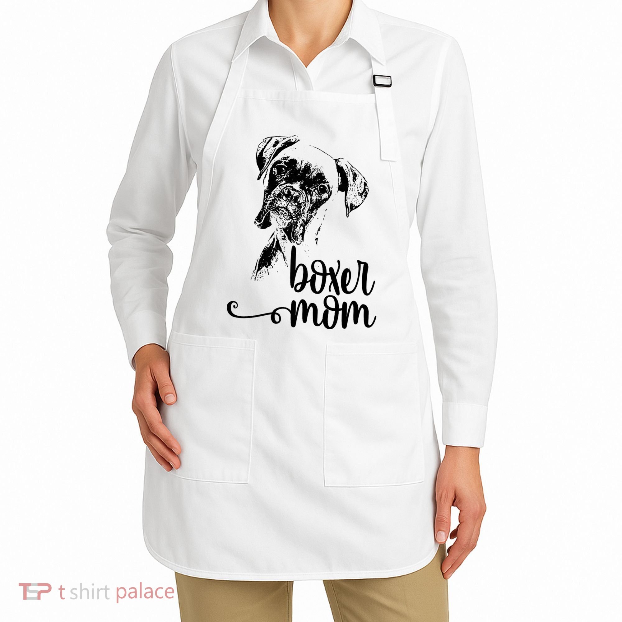 Boxer Mom Dog Face Dog Lovers Boxer Mom Apron