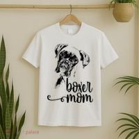 Boxer Mom Dog Face Dog Lovers Boxer Mom T-Shirt thumb 2