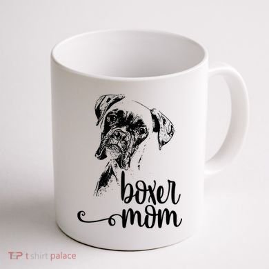 Boxer Mom Dog Face Dog Lovers Boxer Mom Coffee Mug back