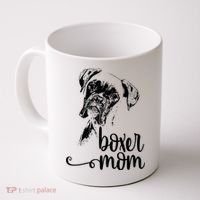 Boxer Mom Dog Face Dog Lovers Boxer Mom Coffee Mug thumb 0