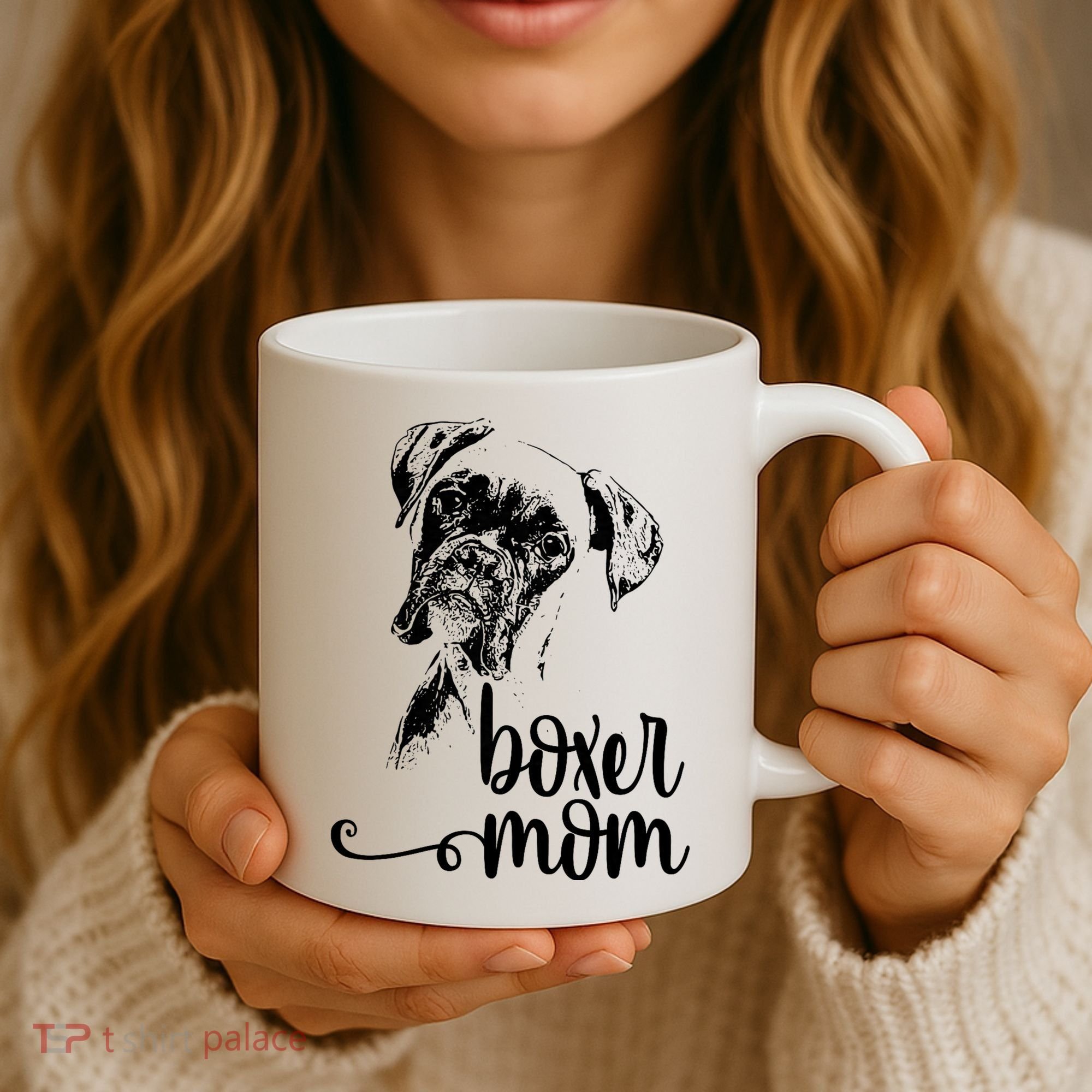 Boxer Mom Dog Face Dog Lovers Boxer Mom Coffee Mug