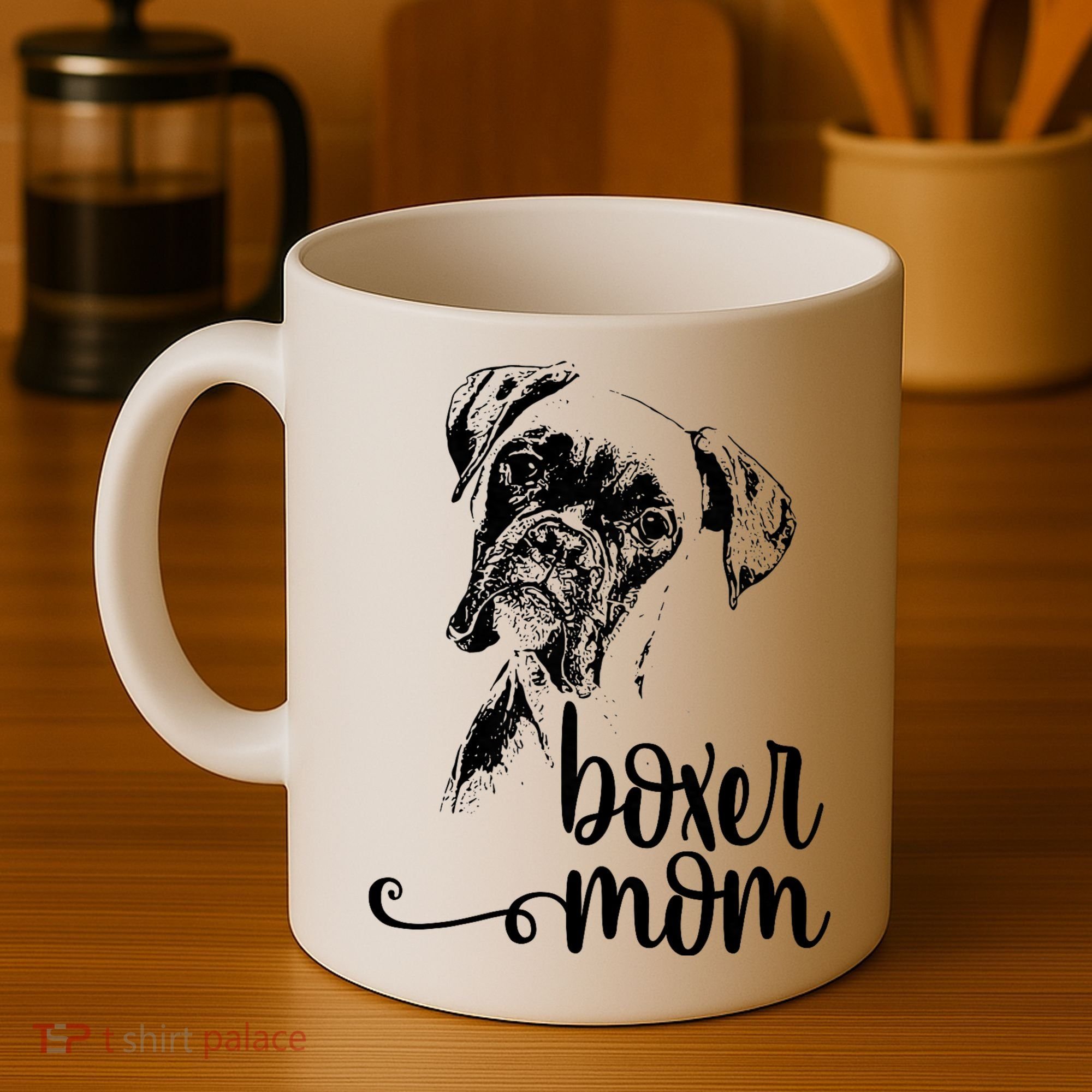 Boxer Mom Dog Face Dog Lovers Boxer Mom Coffee Mug