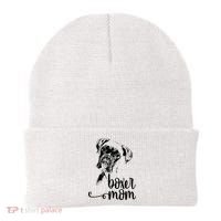 Boxer Mom Dog Face Dog Lovers Boxer Mom Beanie thumb 0