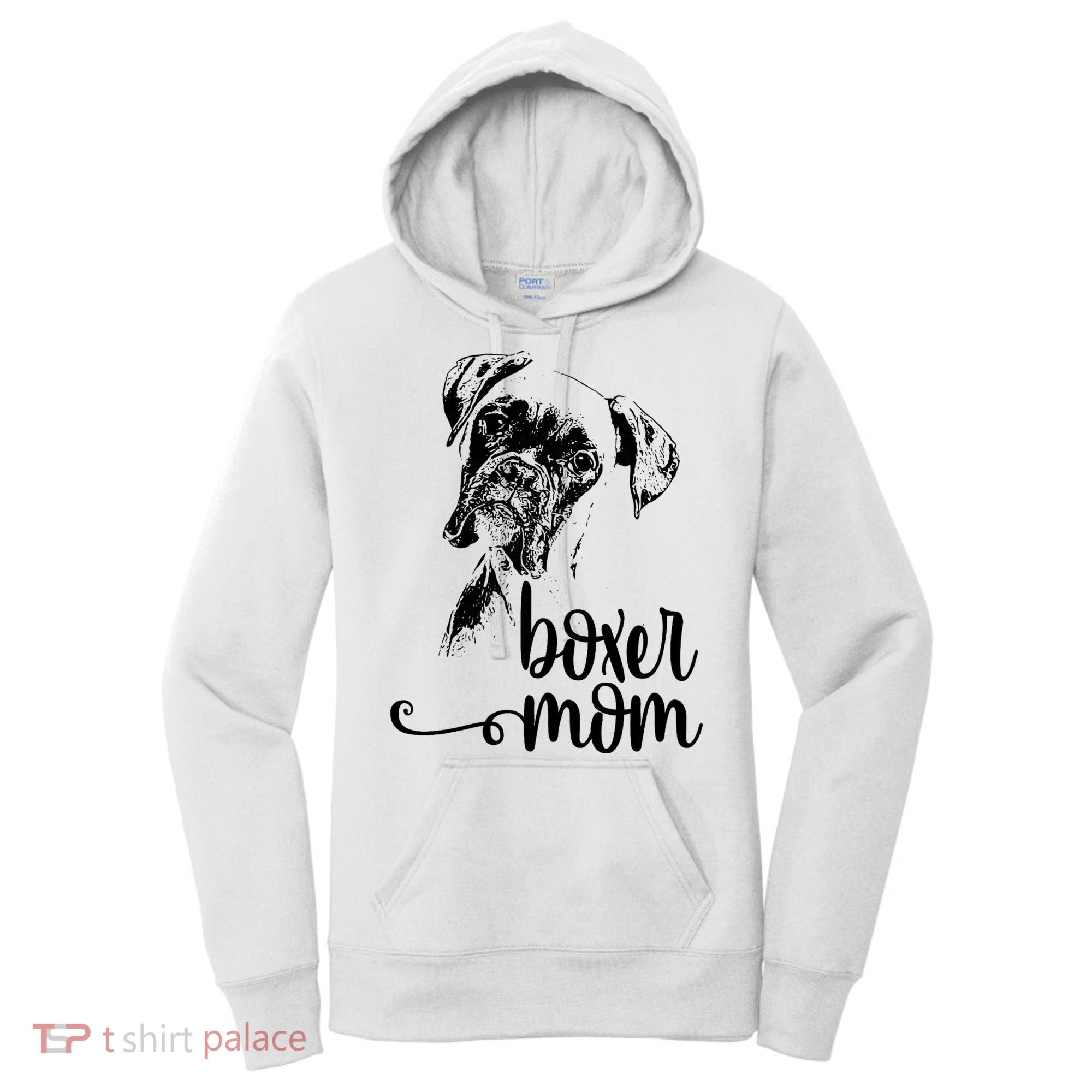 Boxer Mom Dog Face Dog Lovers Boxer Mom Women's Hoodie