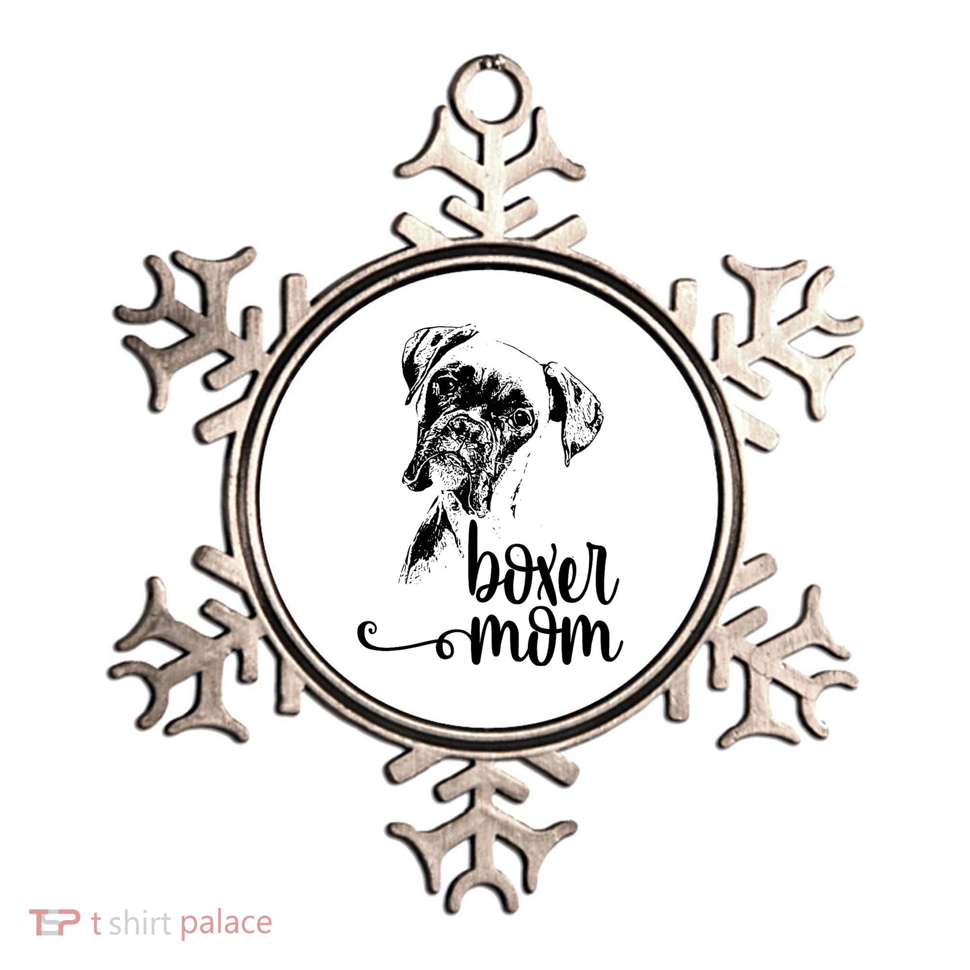Boxer Mom Dog Face Dog Lovers Boxer Mom Ornament