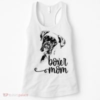Boxer Mom Dog Face Dog Lovers Boxer Mom Women's Tank Top thumb 0