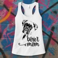 Boxer Mom Dog Face Dog Lovers Boxer Mom Women's Tank Top thumb 3