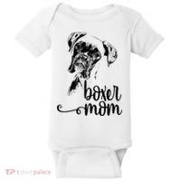 Boxer Mom Dog Face Dog Lovers Boxer Mom Baby Bodysuit thumb 0