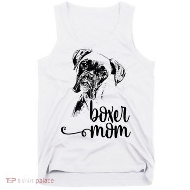 Boxer Mom Dog Face Dog Lovers Boxer Mom Tank Top
