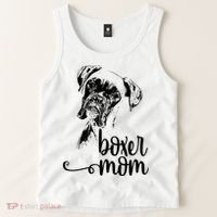 Boxer Mom Dog Face Dog Lovers Boxer Mom Tank Top thumb 2