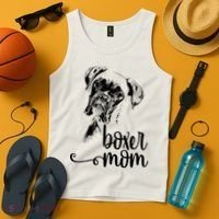 Boxer Mom Dog Face Dog Lovers Boxer Mom Tank Top thumb 4