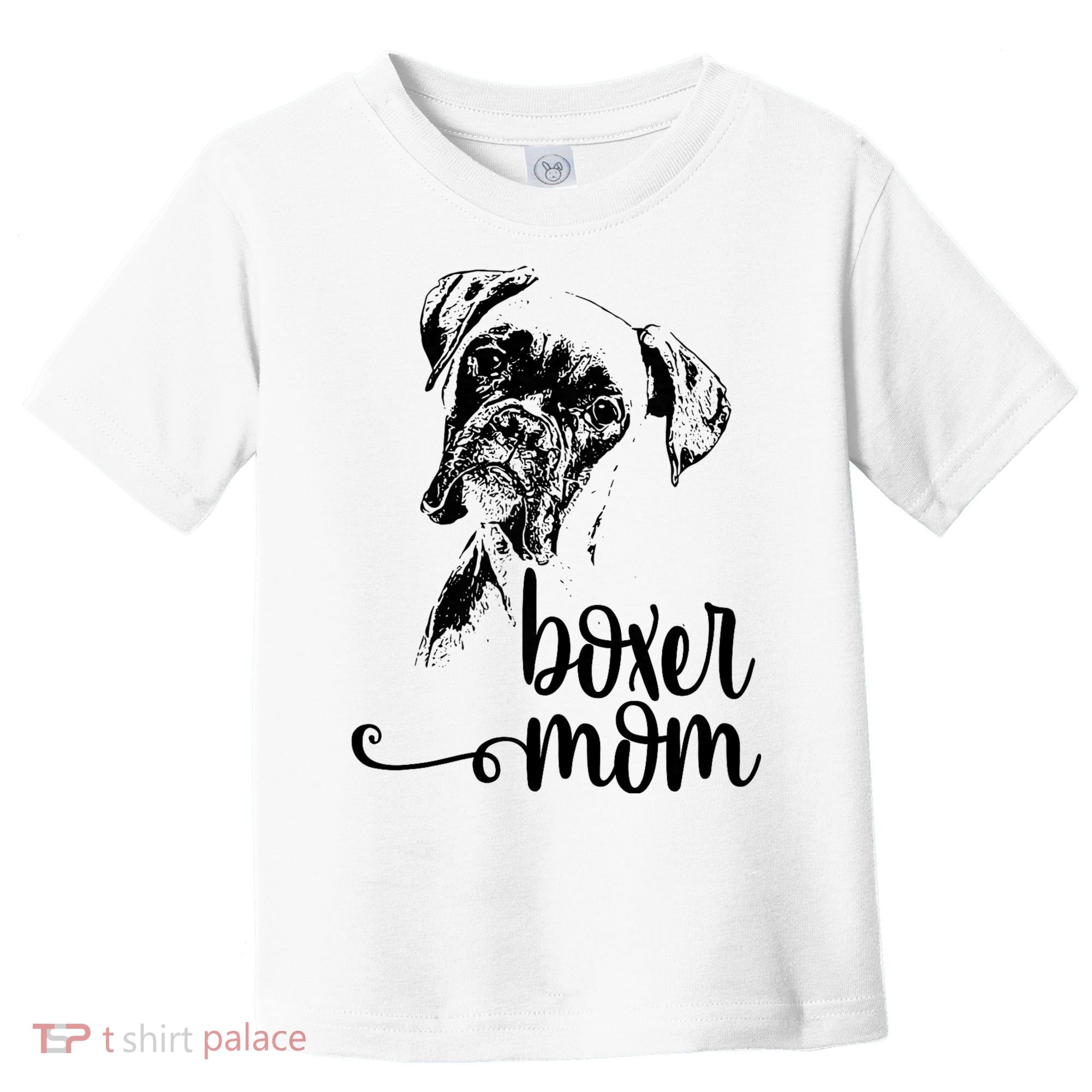 Boxer Mom Dog Face Dog Lovers Boxer Mom Toddler T-Shirt