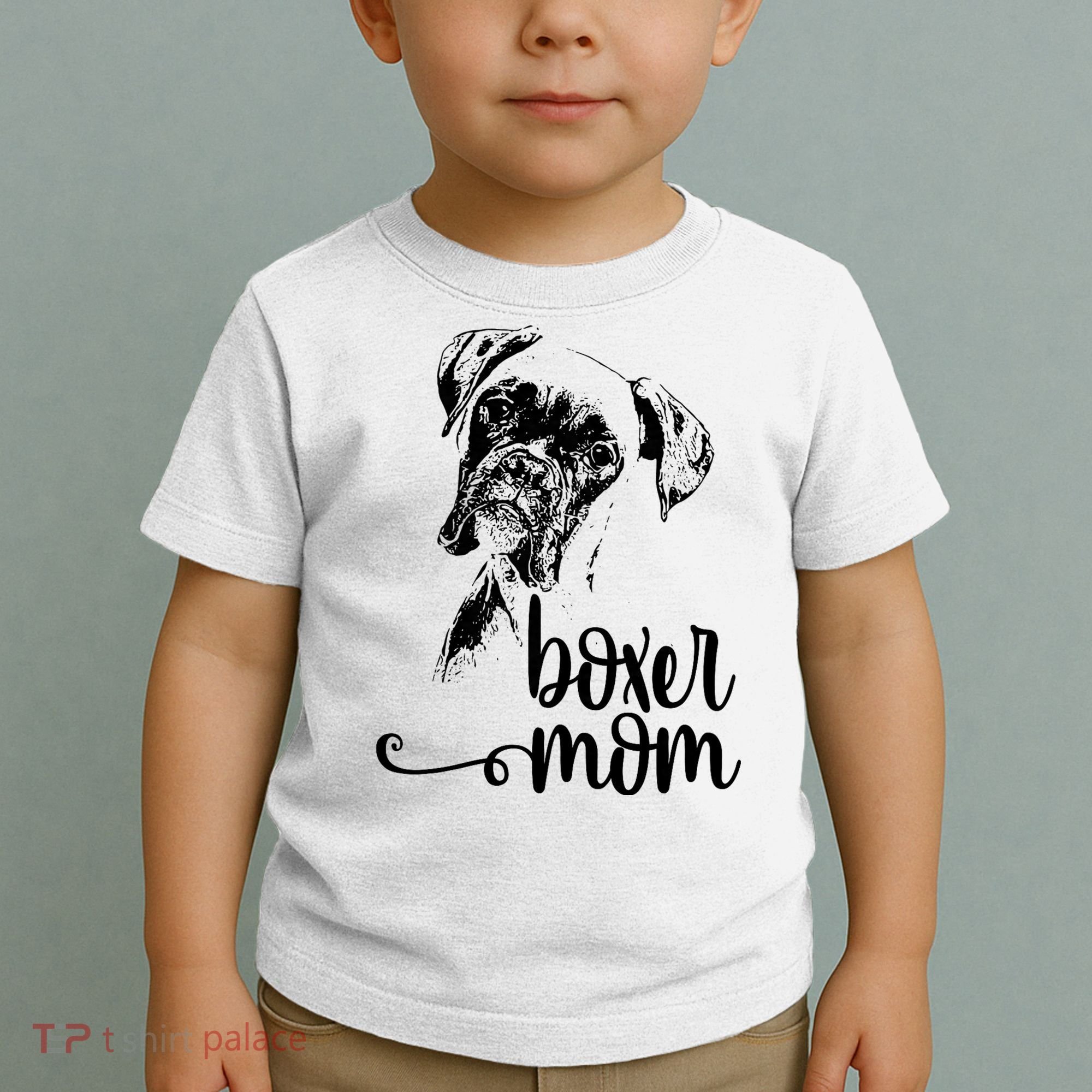 Boxer Mom Dog Face Dog Lovers Boxer Mom Toddler T-Shirt