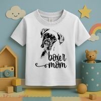 Boxer Mom Dog Face Dog Lovers Boxer Mom Toddler T-Shirt thumb 3