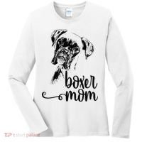Boxer Mom Dog Face Dog Lovers Boxer Mom Women's Long Sleeve Shirt thumb 0