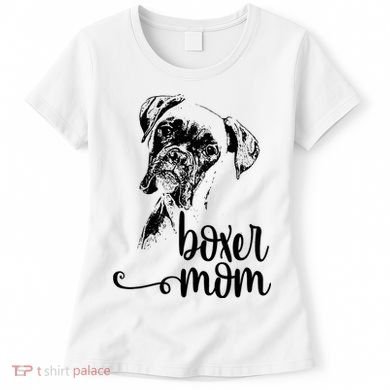 Boxer Mom Dog Face Dog Lovers Boxer Mom Women's T-Shirt