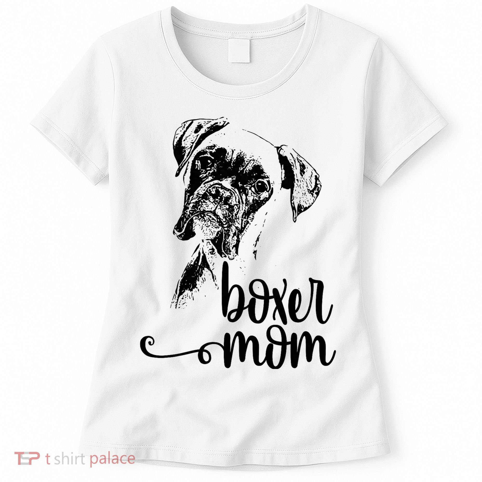 Boxer Mom Dog Face Dog Lovers Boxer Mom Women's T-Shirt