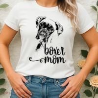 Boxer Mom Dog Face Dog Lovers Boxer Mom Women's T-Shirt thumb 2