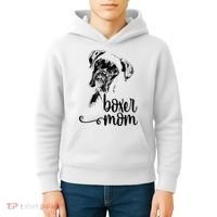 Boxer Mom Dog Face Dog Lovers Boxer Mom Kids Hoodie thumb 4