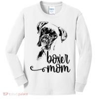 Boxer Mom Dog Face Dog Lovers Boxer Mom Kids Long Sleeve Shirt thumb 0