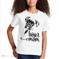 Boxer Mom Dog Face Dog Lovers Boxer Mom Kids T-Shirt thumb 2