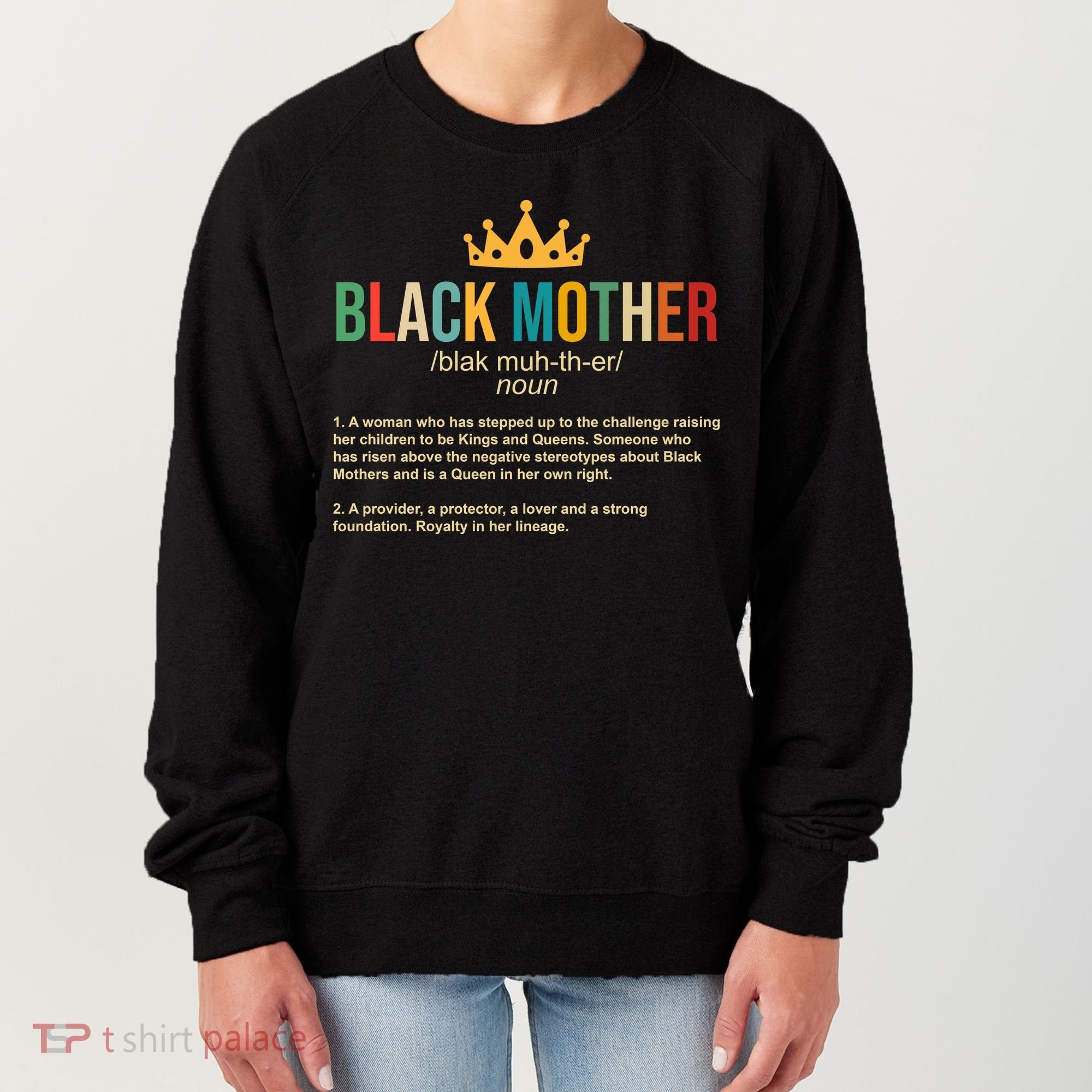 Black Mother Definition Crown Women's Sweatshirt
