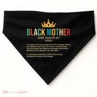 Black Mother Definition Crown USA-Made Doggie Bandana thumb 0