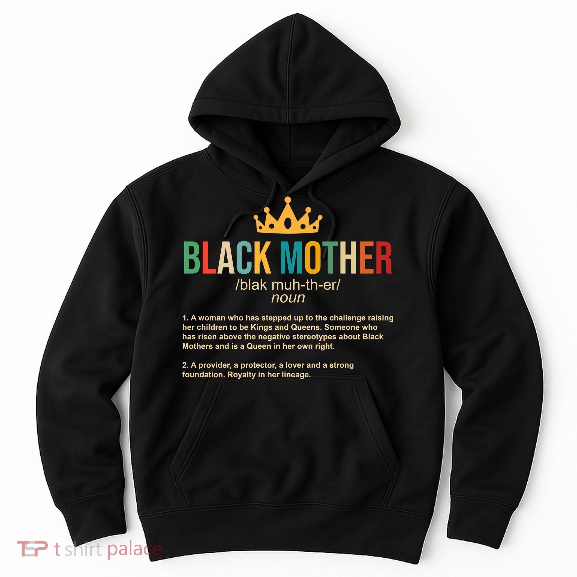 Black Mother Definition Crown Hoodie