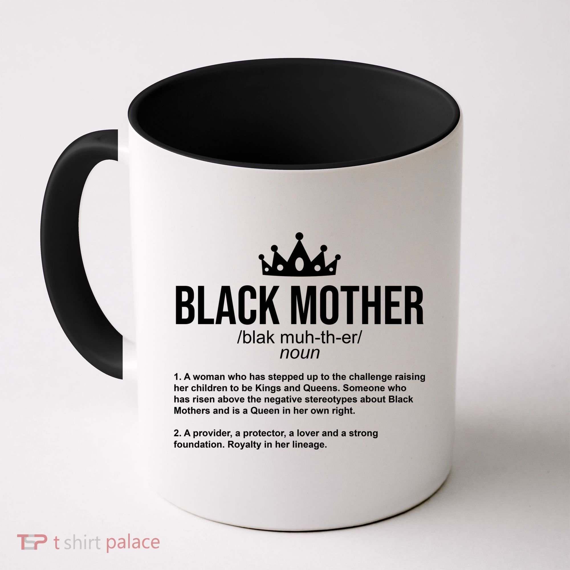 Black Mother Definition Crown Coffee Mug