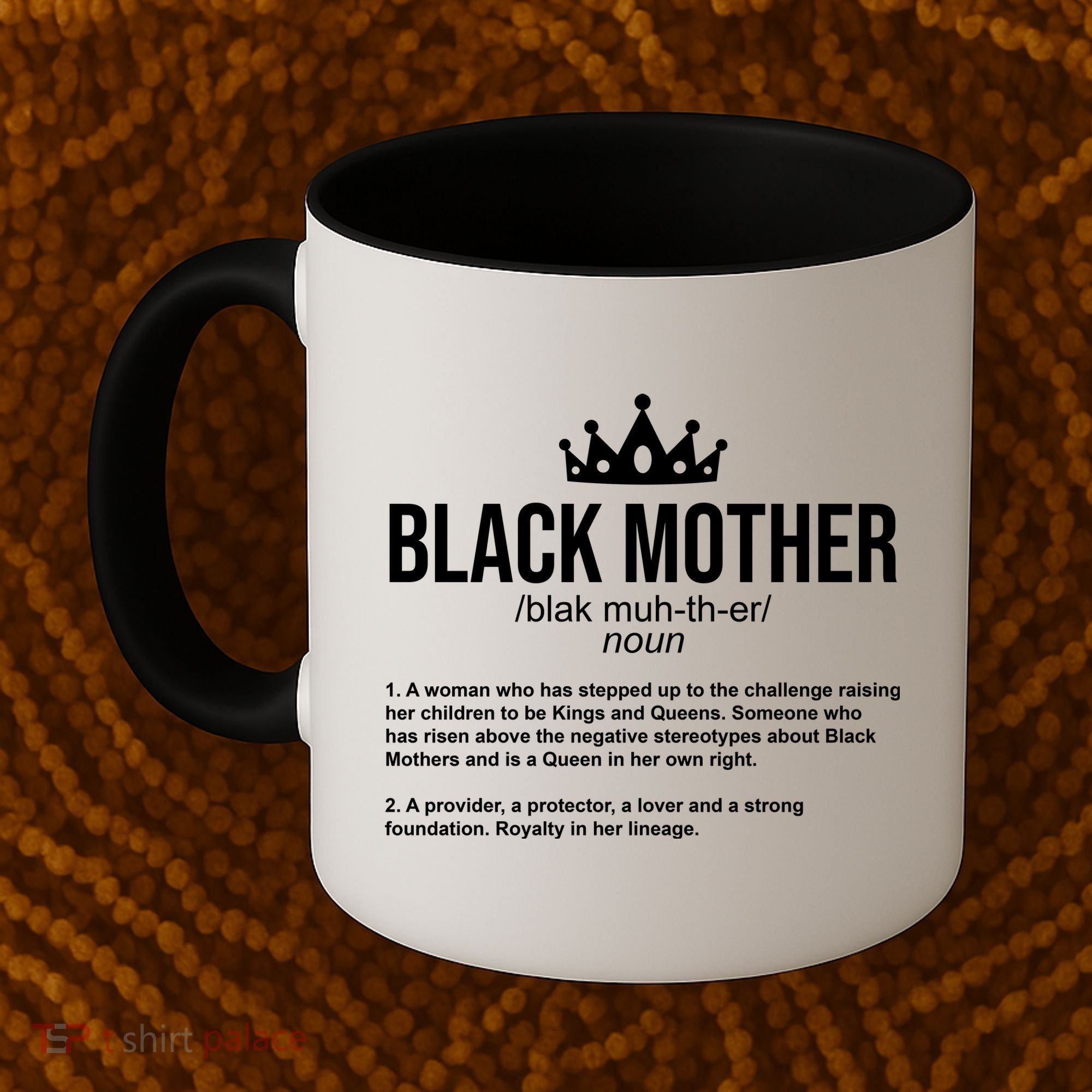 Black Mother Definition Crown Coffee Mug