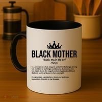 Black Mother Definition Crown Coffee Mug thumb 4