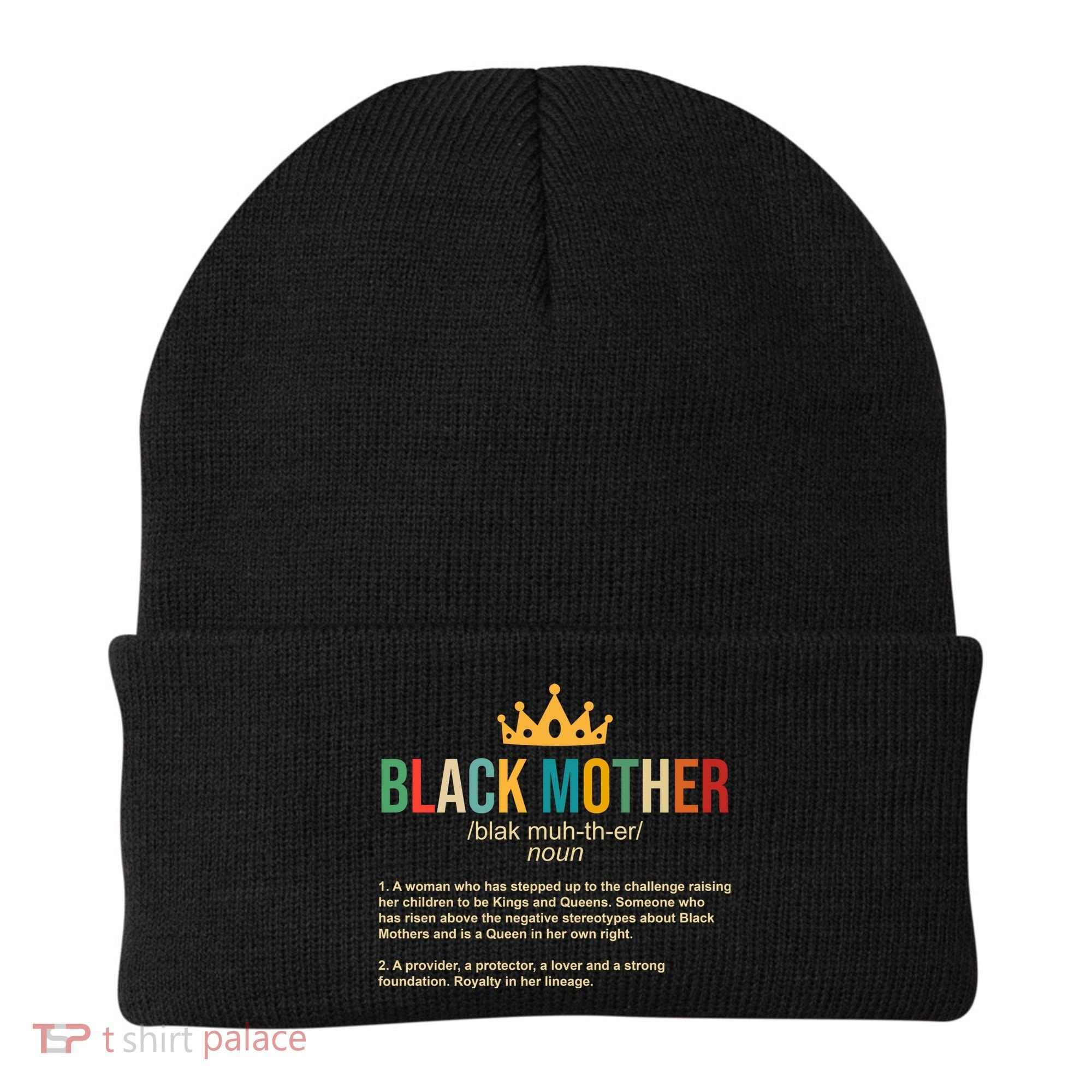 Black Mother Definition Crown Beanie