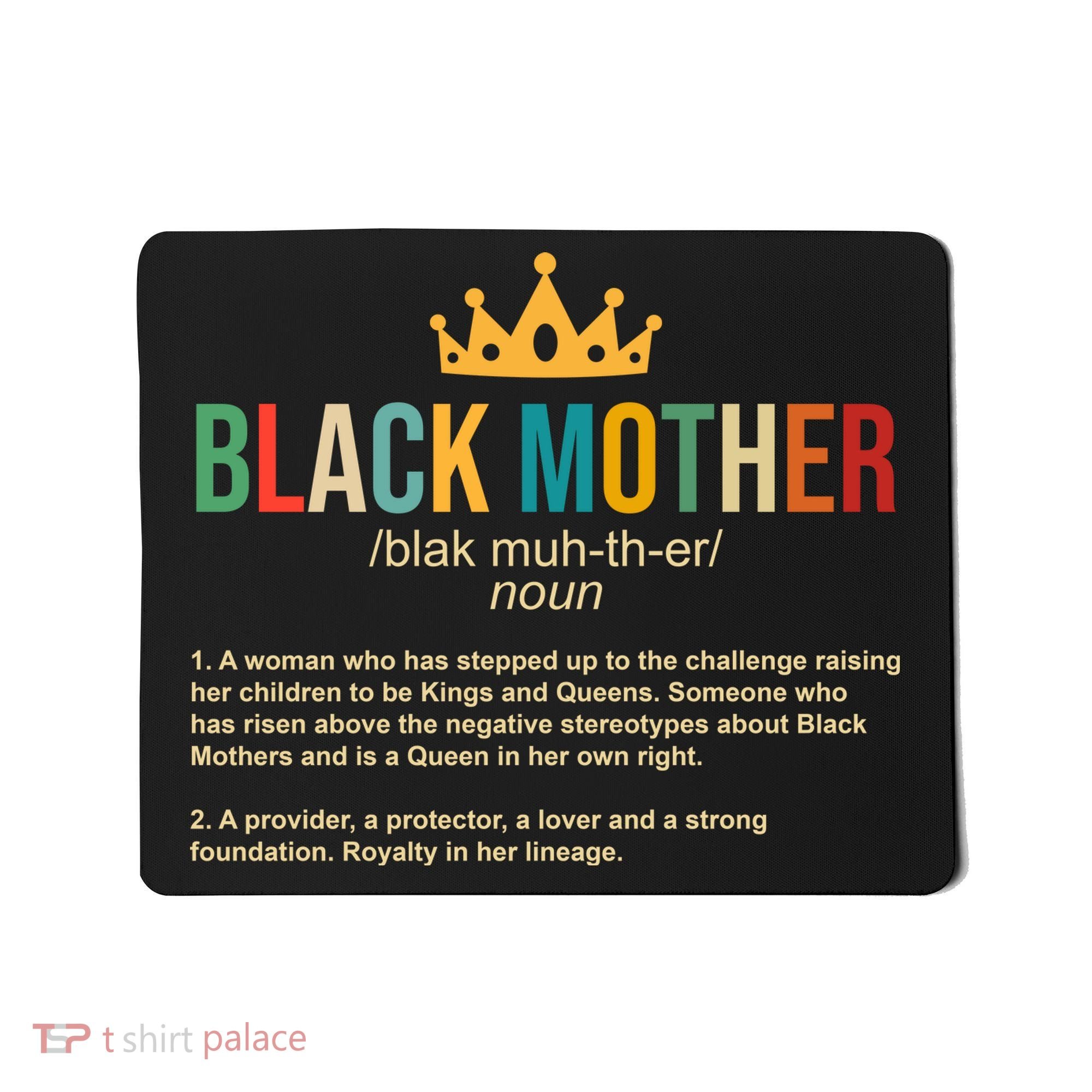 Black Mother Definition Crown Mousepad